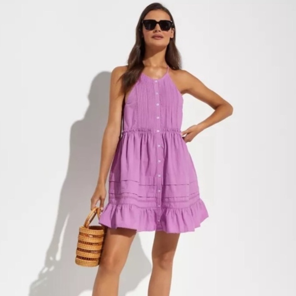 Free People Desert Days Mini Dress Dramatic Orchid